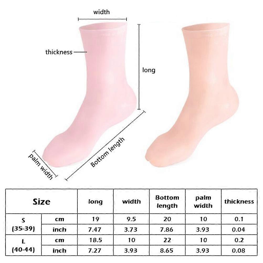 Silicone Socks Aloe Socks Anti Slip Moisturizing Socks Silicone Gel Heel Socks for Dry Cracking Skin