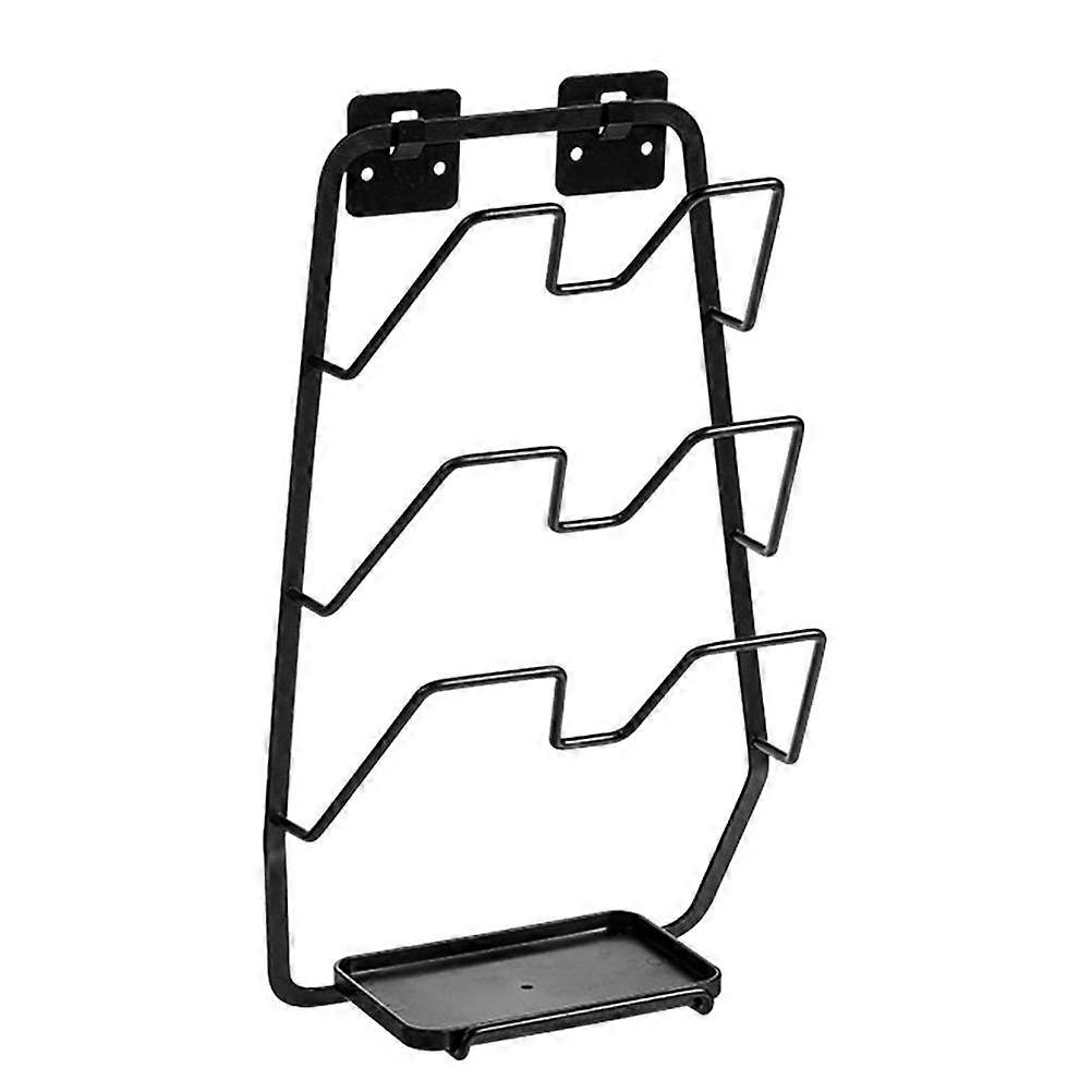 Wall Mounted Pot Cover Rack with Punch Design for Organizing Pans, Lids, and Cutting Boards – Lightweight Kitchen Storage Solution