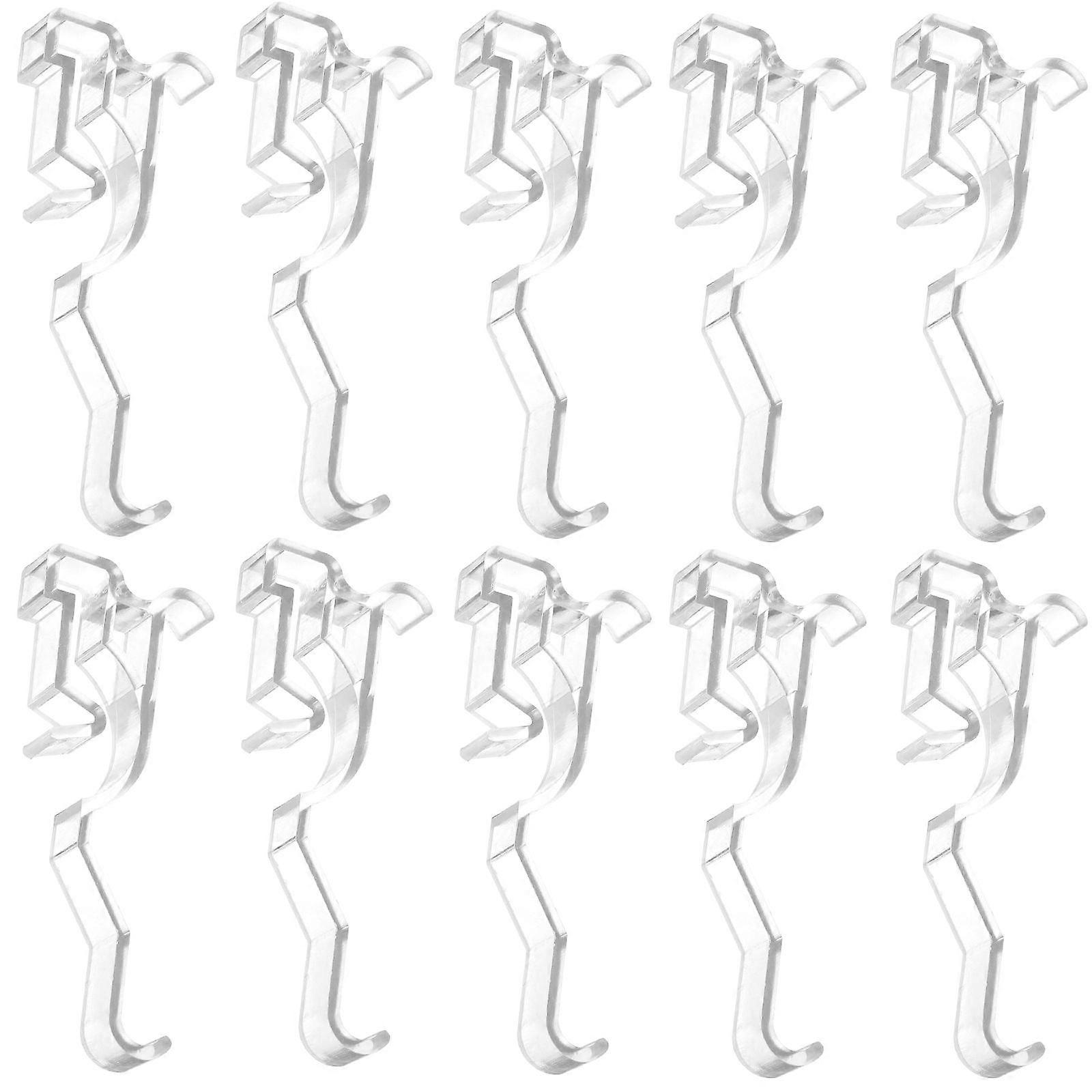 Transparent Valance Clips for Horizontal Blinds – Lightweight Plastic Retainer Clips for Home and Office Window Blinds