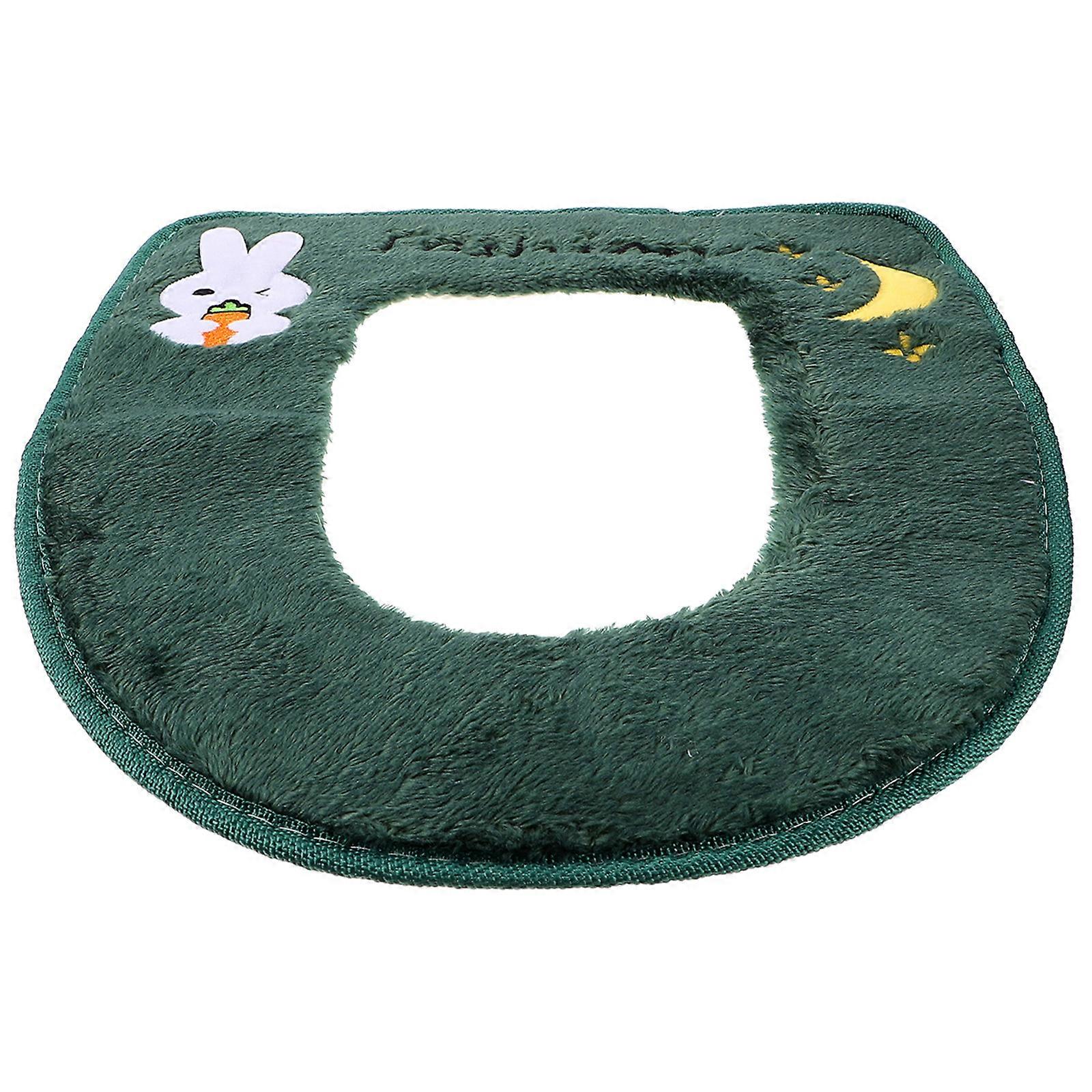 Plush Toilet Seat Cover Pad with Zipper – Comfortable, Easy Install, Skin Friendly Design for Cozy Winter Bathrooms