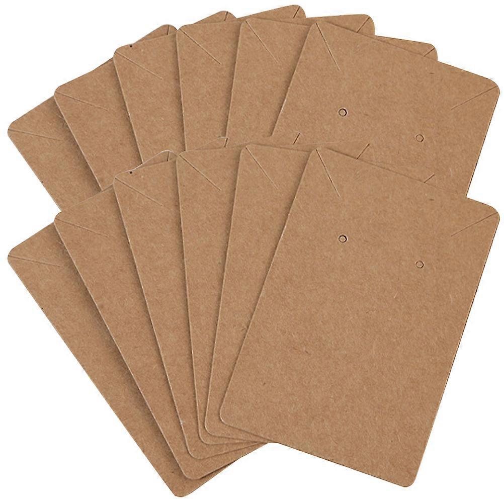 Light Brown Kraft Paper Earring Cards for Storage and Display 100 Pieces
