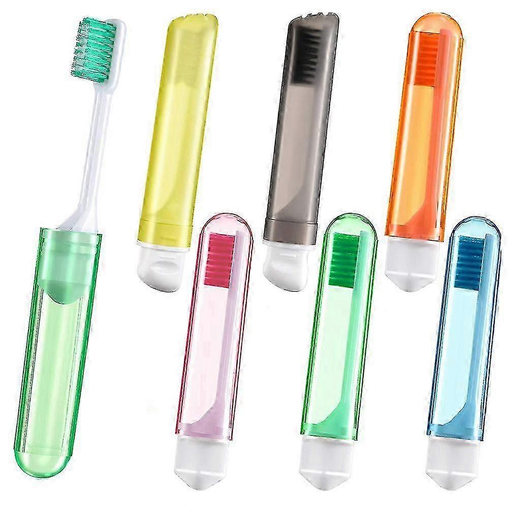 6 Pieces Travel Toothbrush Soft Portable Breathable Travel Size Toothbrush For Travel/camping/school