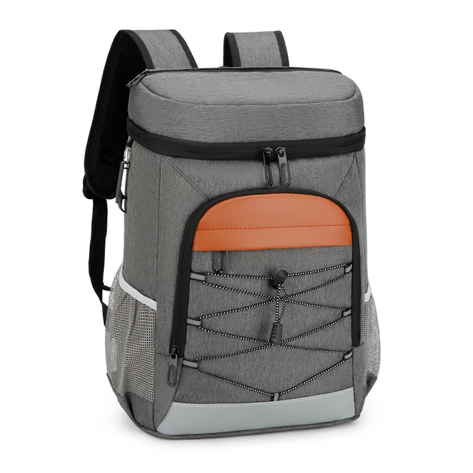 Backpacks, leakproof, insulated, splashproof, for hot and cold freezers, large capacity, food container capacity, gray