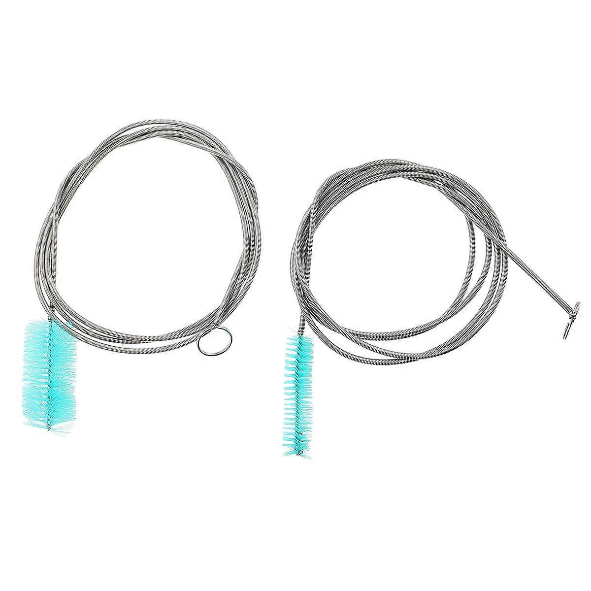 Tuyau d’aquarium Brosse de nettoyage de tube Brosse de nettoyage à domicile Nettoyage d’aquarium en acier inoxydable 30x30x5cm 1Set