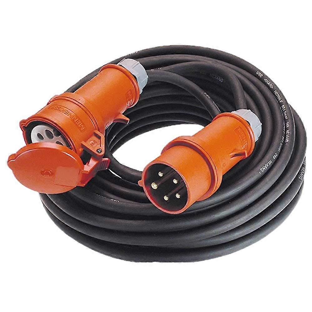 CEE Extension 25m H07RN-F5G4 32A 5-Pole PVC Cable Durable Power Supply Extension Cord