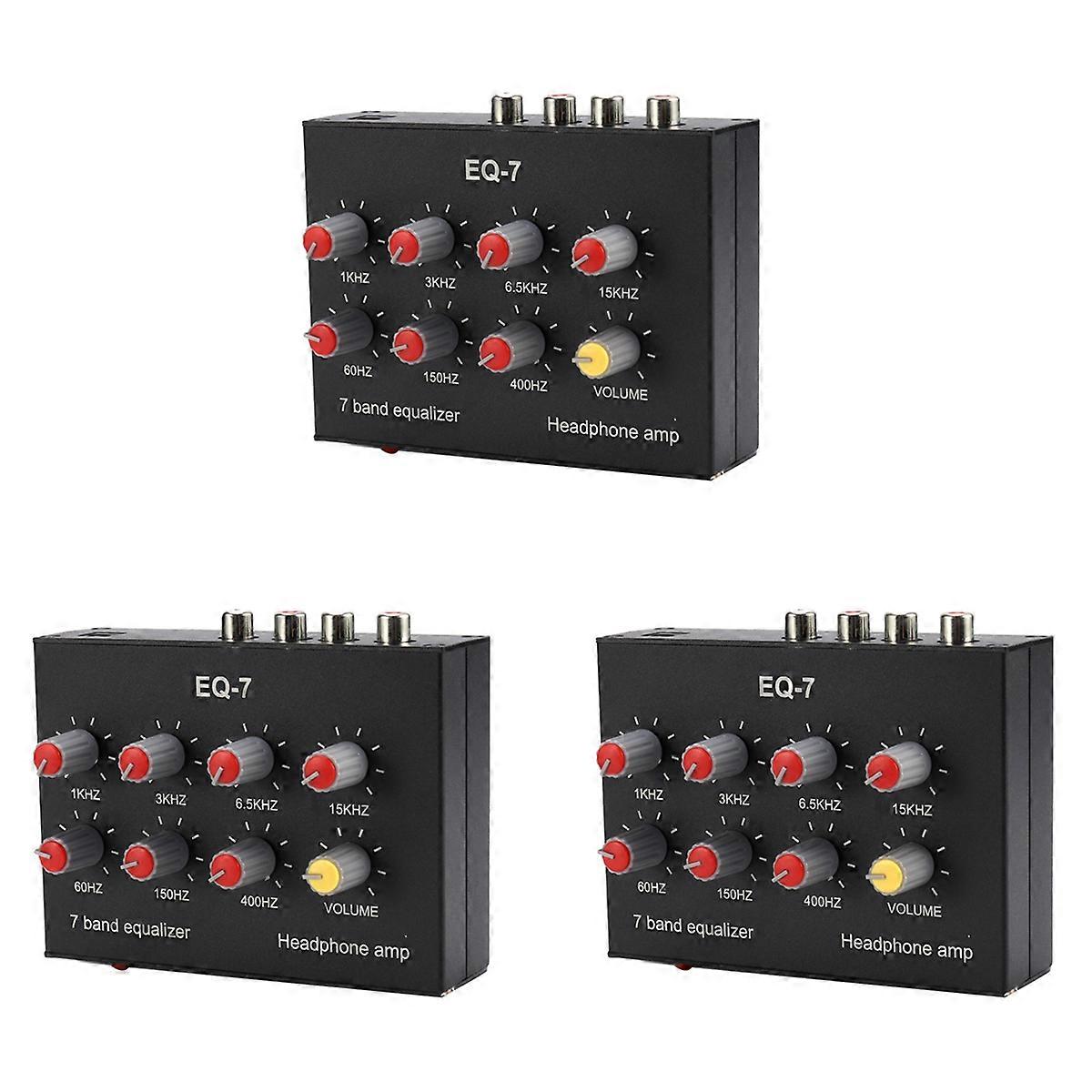 3X EQ-7 Auto-Audio-Headset-Verstärker 7-Band-EQ-Equalizer 2-Kanal-Digital-Sound-Equalizer