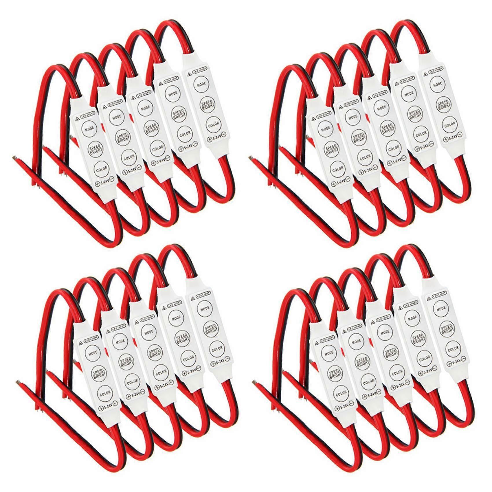 20 x 12V Wired Control Module with Strobe Flash for Car or Household LED Strip/Bulbs