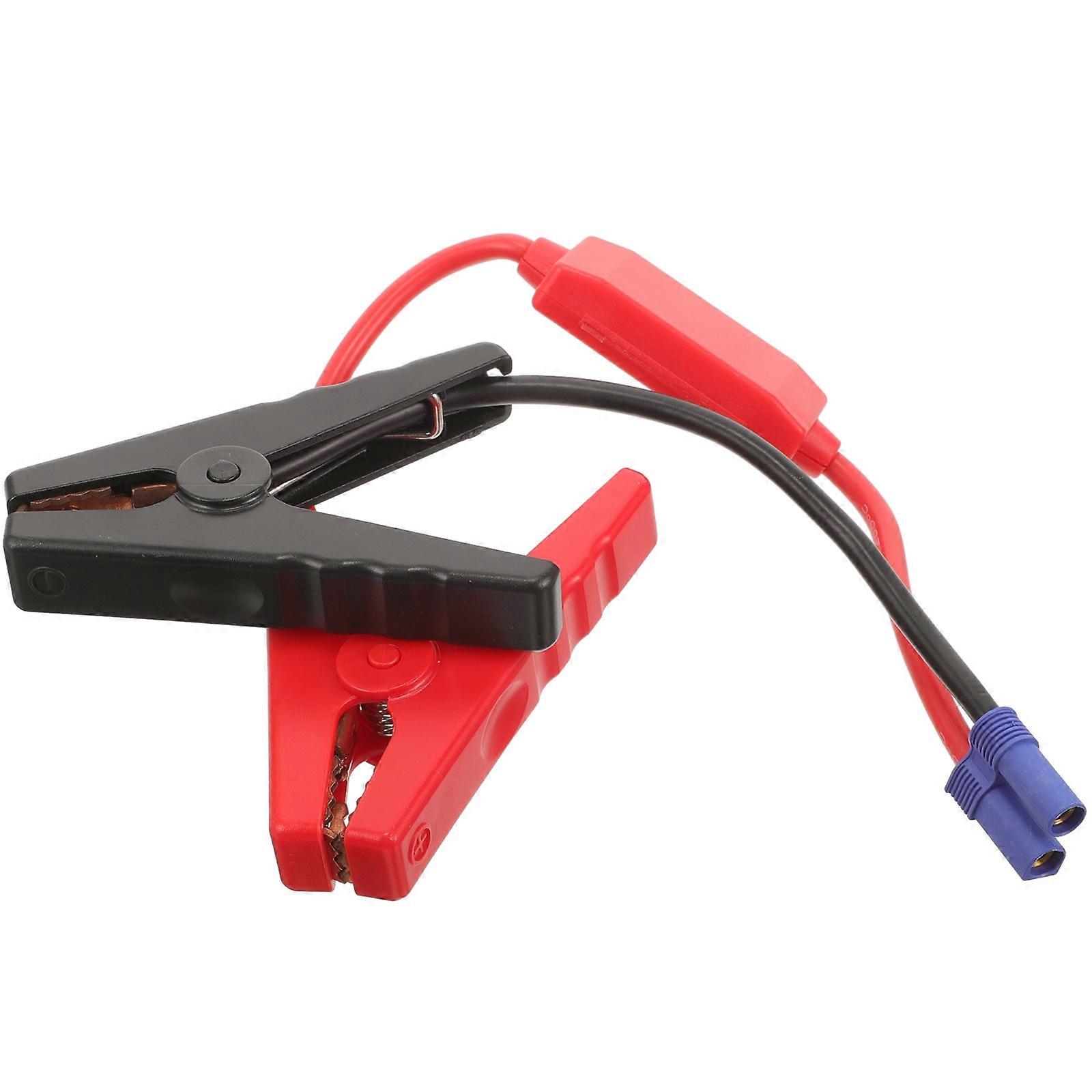 Portable Car Battery Booster Cable with Reverse Protection and Fast Charging Emergency Starter Clips for Cars, Motorcycles, and Boats – Compact,