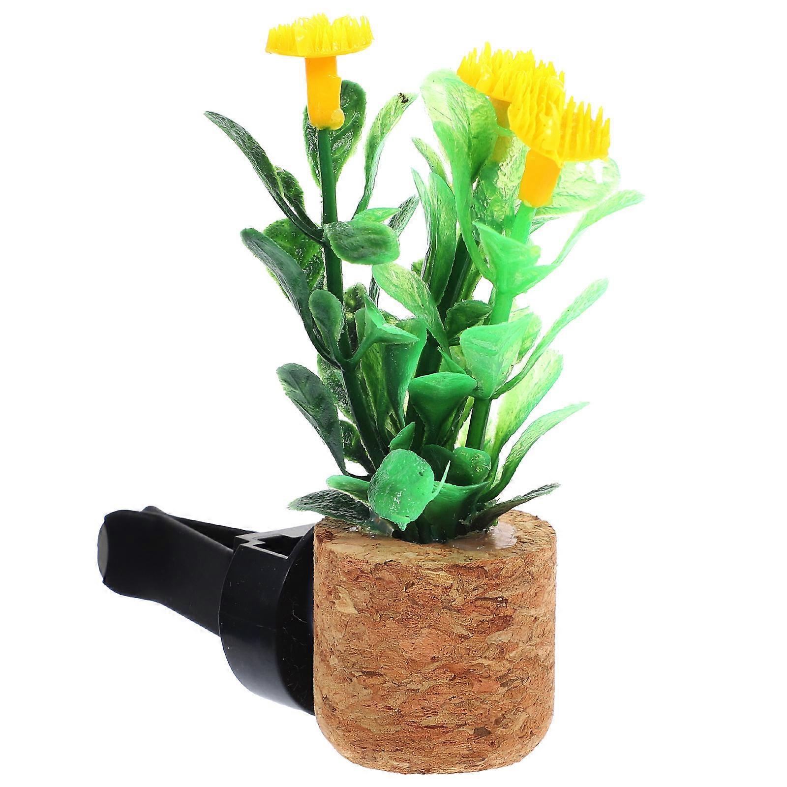 1 Set Car Air Freshener Vent Clip Conditioner for Car Interior with Small Plant Pot Decoration