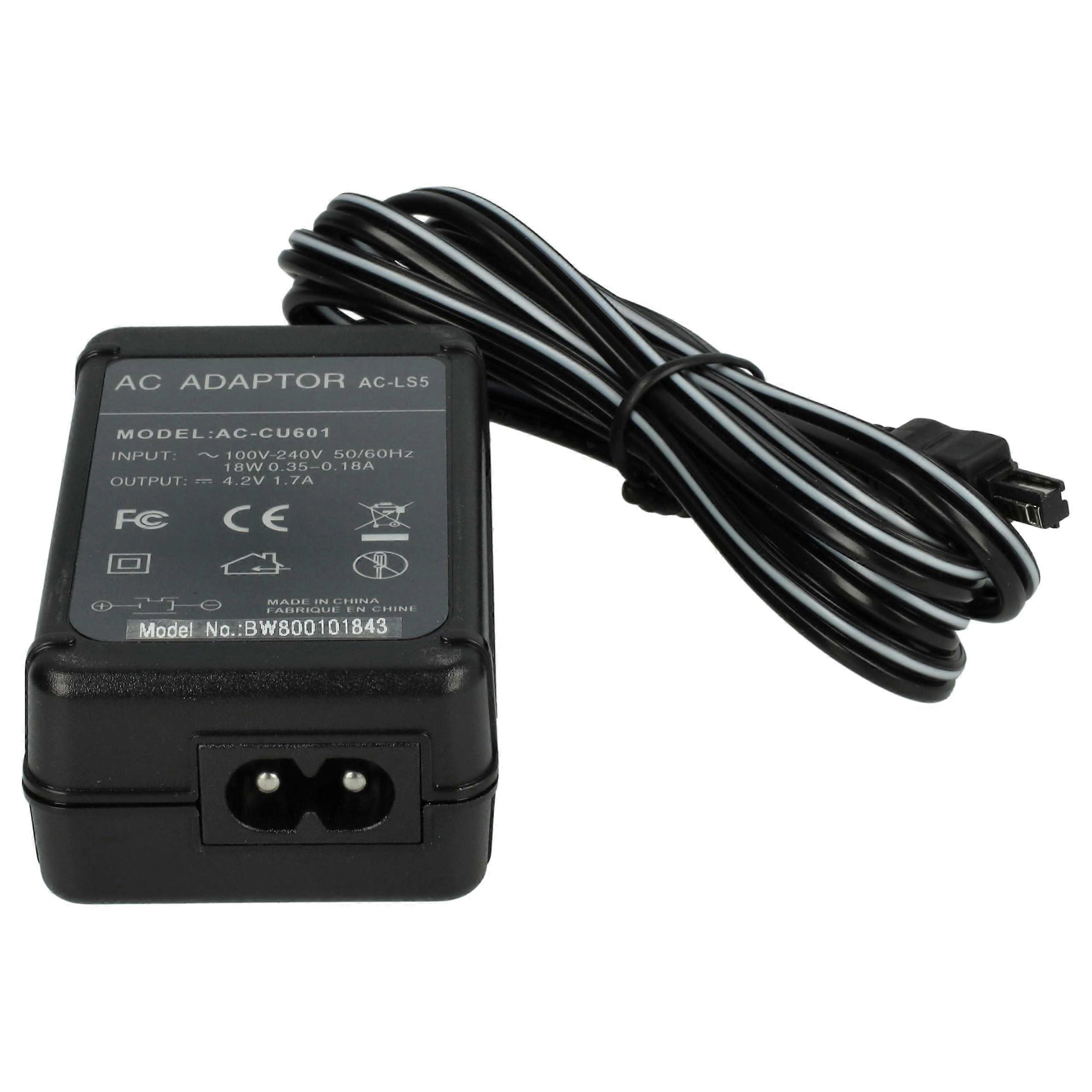 Power Supply Compatible with Sony Cybershot DSCW130/B, DSCW130/P, DSCW15 Camera, Digital Camera, DSLR Power Cable, 2 m