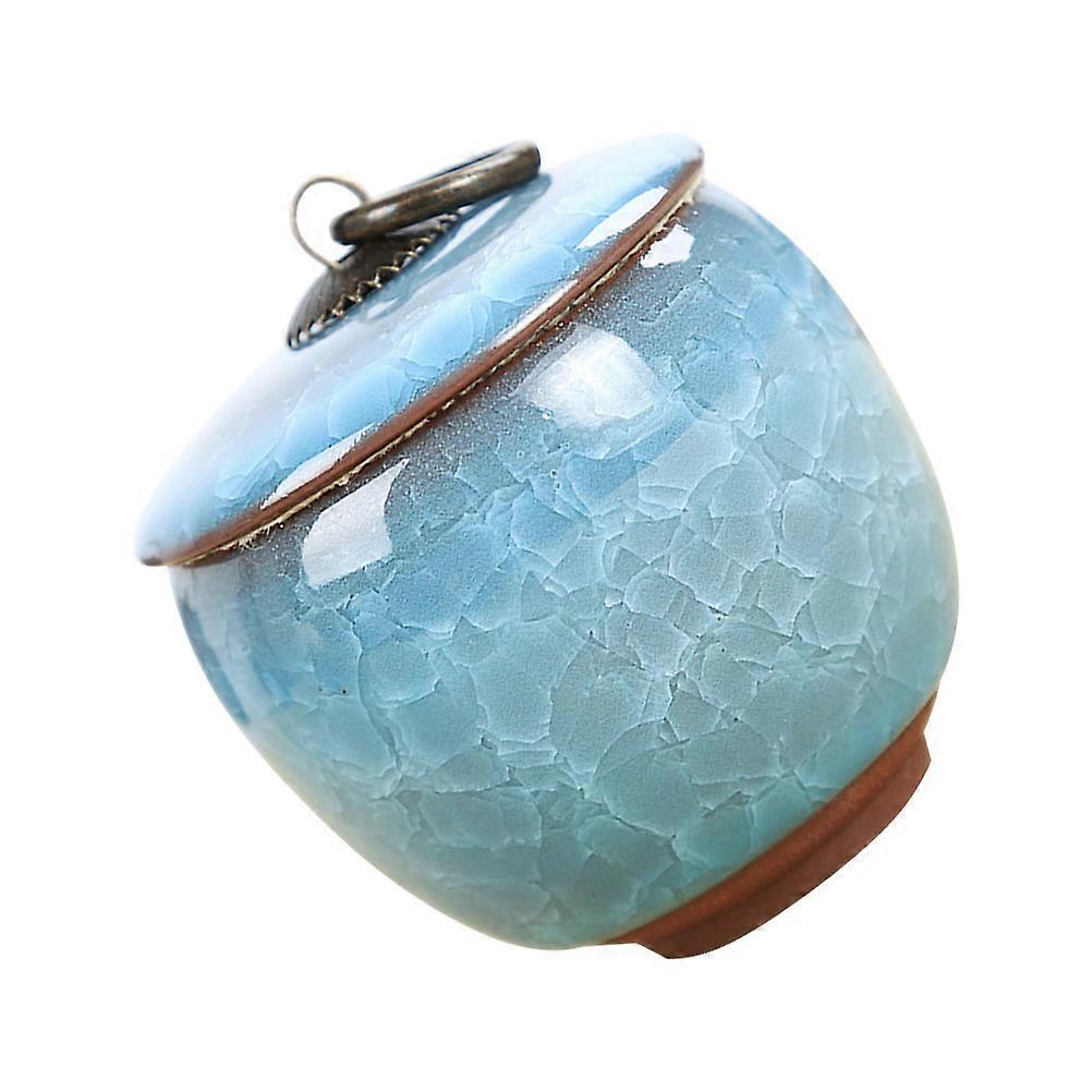 Pet Cremation Ash Jar Ceramic Urn For Fireplace 6x6x6.5cm 1Pcs