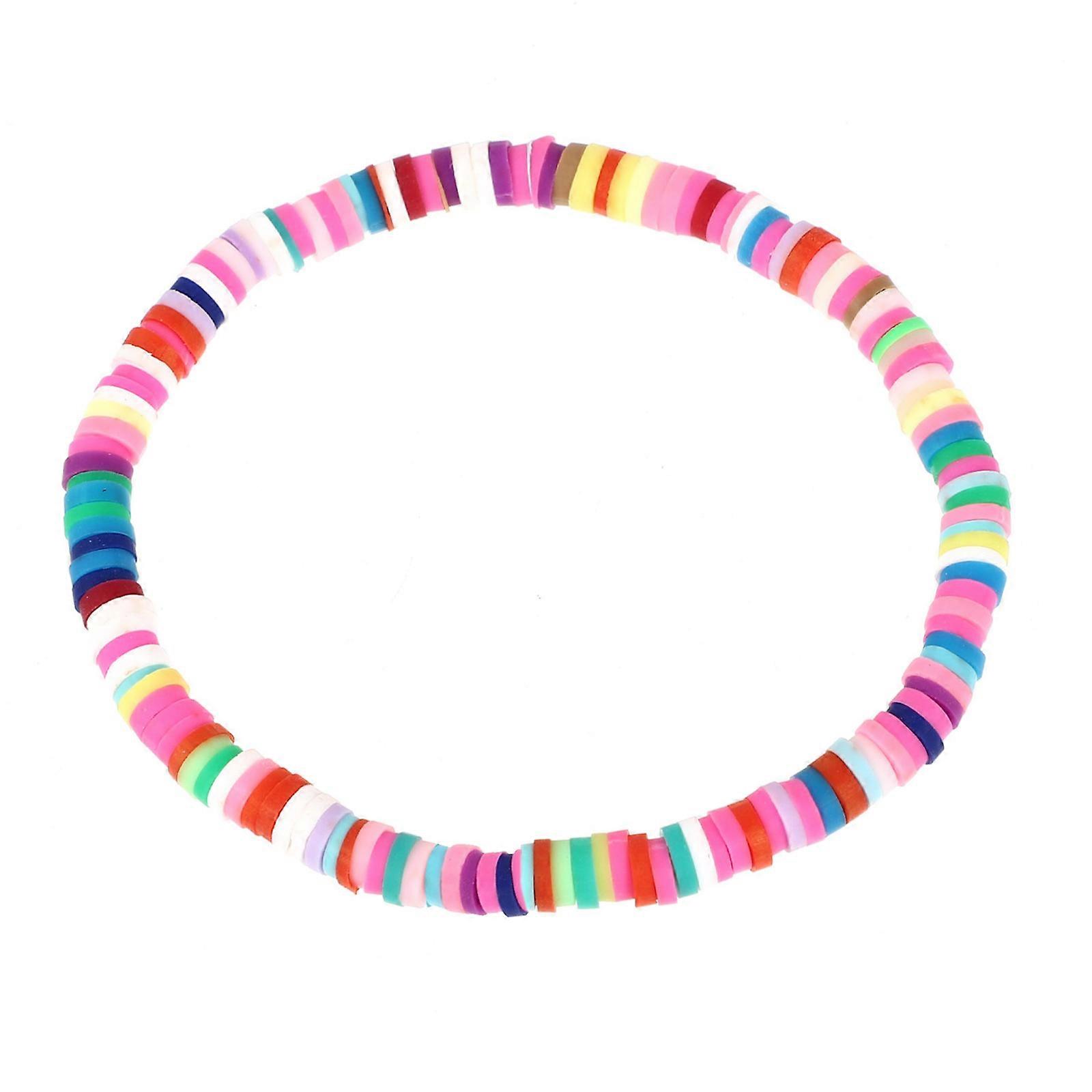 Colorful Handmade Elastic Bracelet Polymer Wrist String Creative Design Fine Workmanship Daily Use Accessories