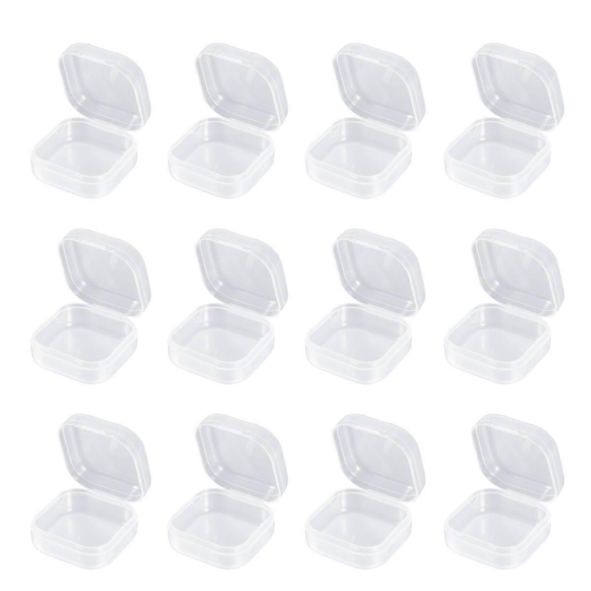 Portable Plastic Storage Boxes with SnapTight Closures for Family Use White Transparent PP Material 12pcs