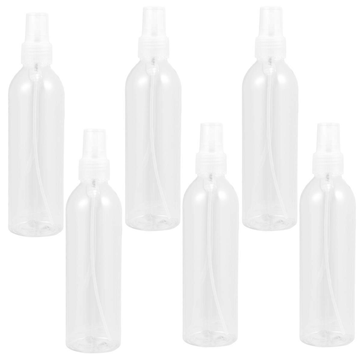 6pcs Transparent Refillable Spray Bottles for Travel – Lightweight Portable Subpackaging Bottles for Perfume, Makeup, Liquids
