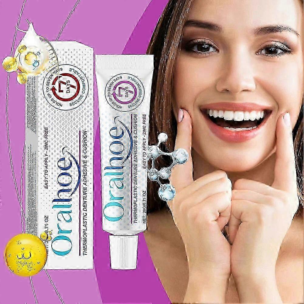 Super Grip Thermoplastic Denture Adhesive Cream Premium Formulas Non Glue Denture-Adhesive for Refitting Tightening Dentures