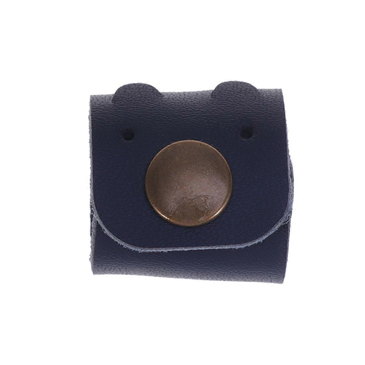 Navy Cord Organizer for Cable Management with Metal Snap Compact and Portable Small Size Fits Pockets Bags