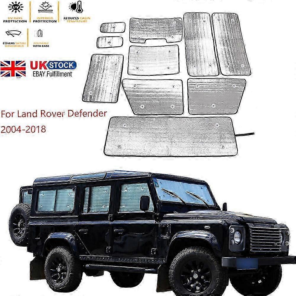10pc Car Window Sun Windshield Cover For Land Rover 2004-2018