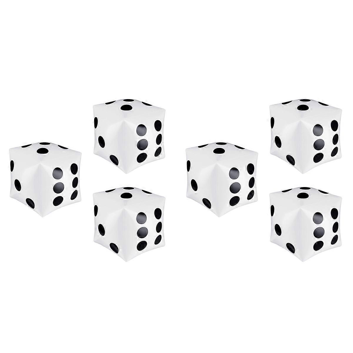 6 Pack Jumbo Inflatable Dice 12 Inch Giant Inflatable Jumbo Dice Large Inflatable Dice for Game Pool