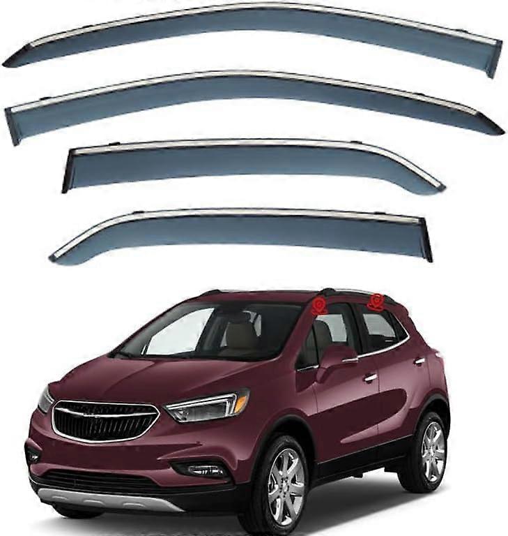 Wind Deflectors for Buick Encore MK1 2013-2018, 4-Piece Rain Guards for Side Windows, Durable Weather Protection Accessories