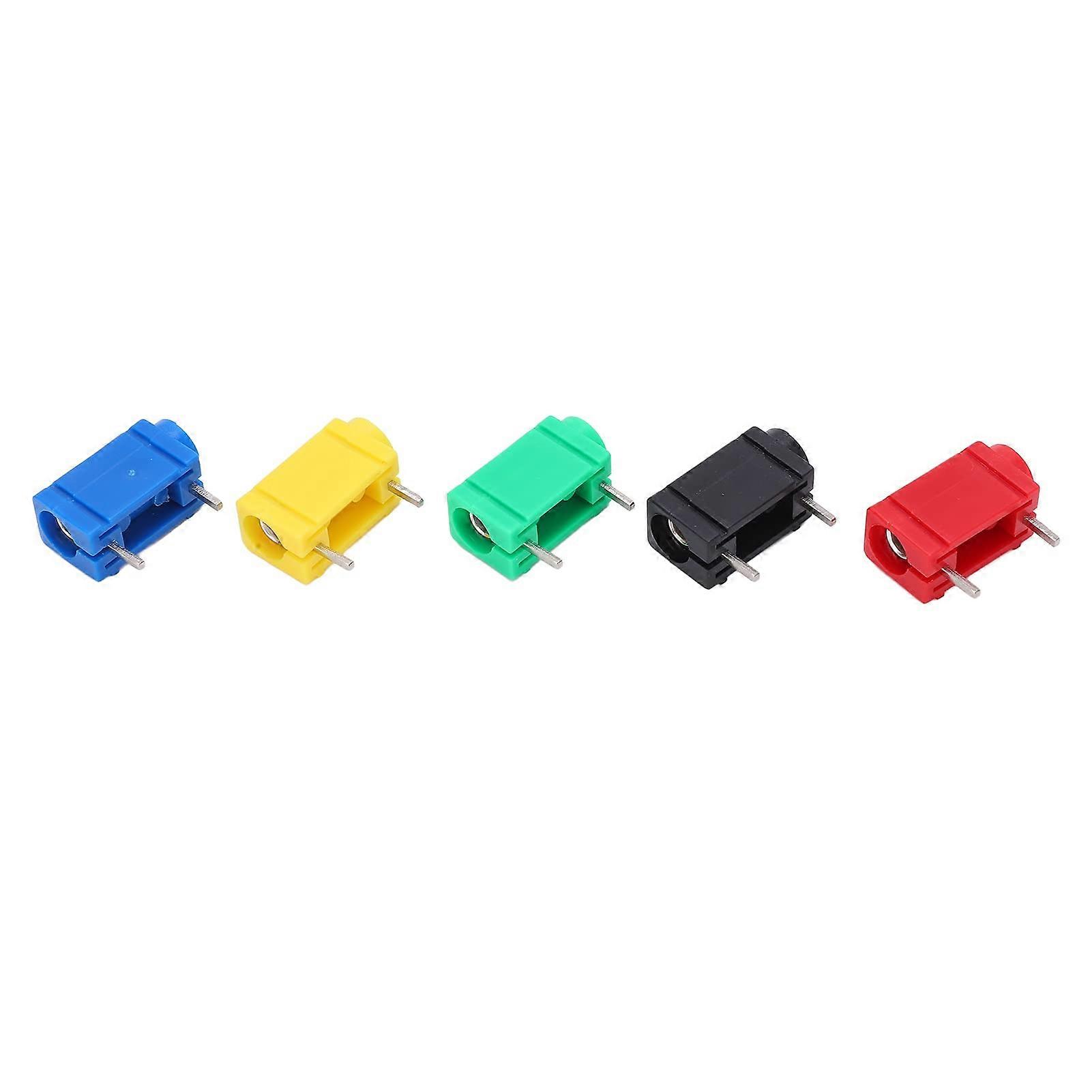 10pcs 4mm PCB Banana Socket, Good Conductivity Silver Plated, PCB Panel Socket Connector for Multimeter, Voltage Detection, Conventional Circuit.