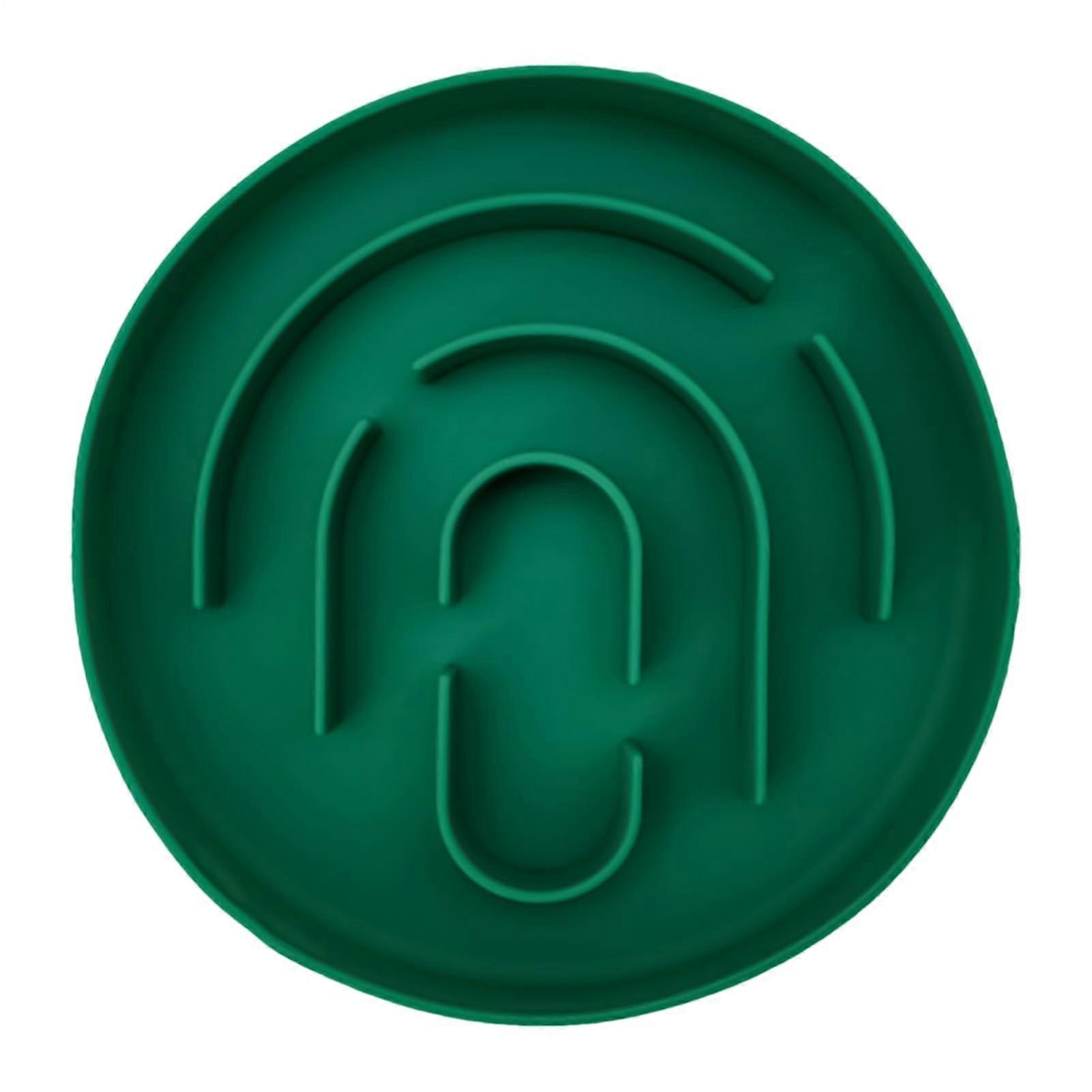 Cat Feeding Bowl With Slow Feed Design, Silicone Food Bowl For Puppies, Leak-Resistant, Green, Suitable For Small Dog Breeds