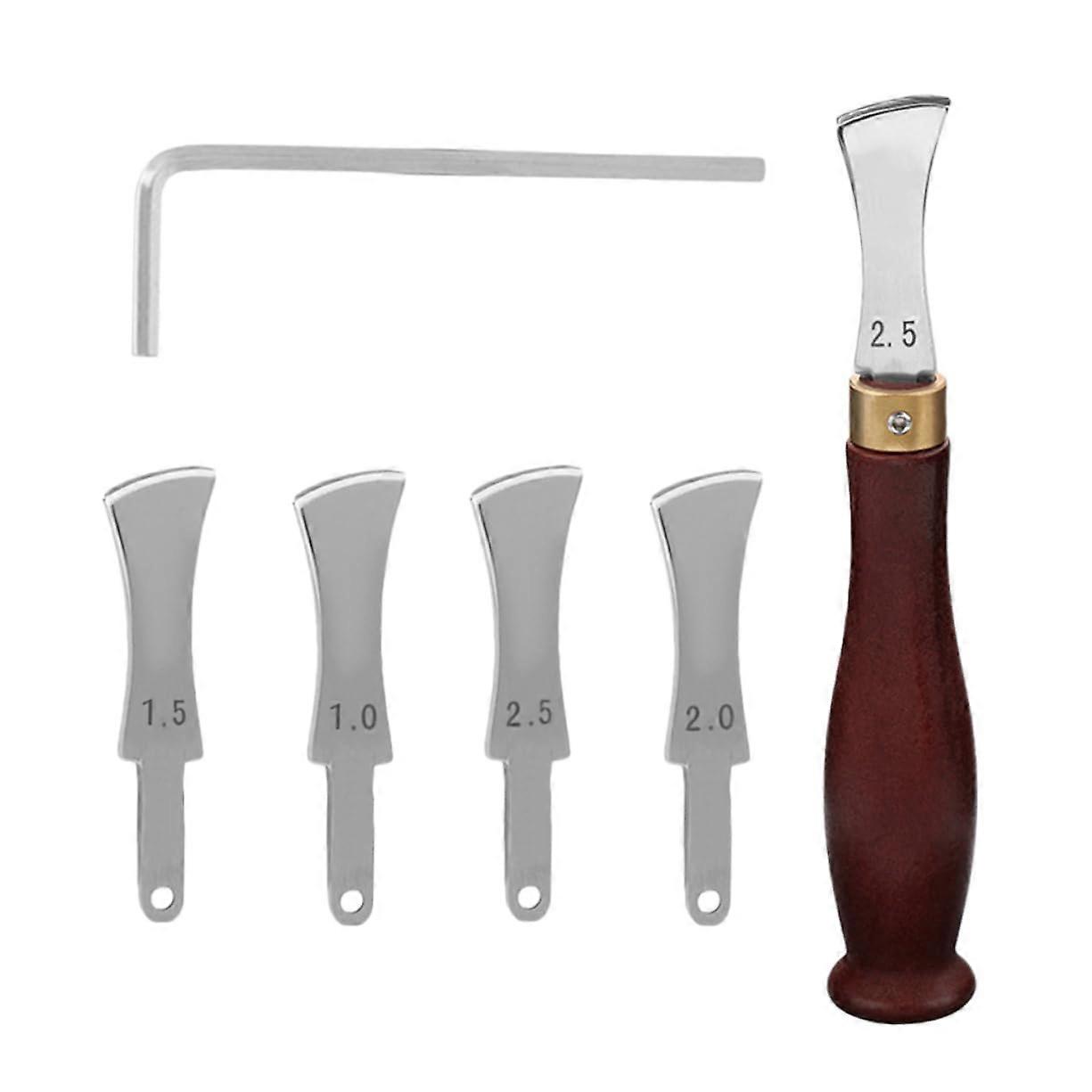 Edge creaser set, segmented metal leather crimping tool with edge groove for precise DIY leather crafting, durable, rustresistant, versatile.