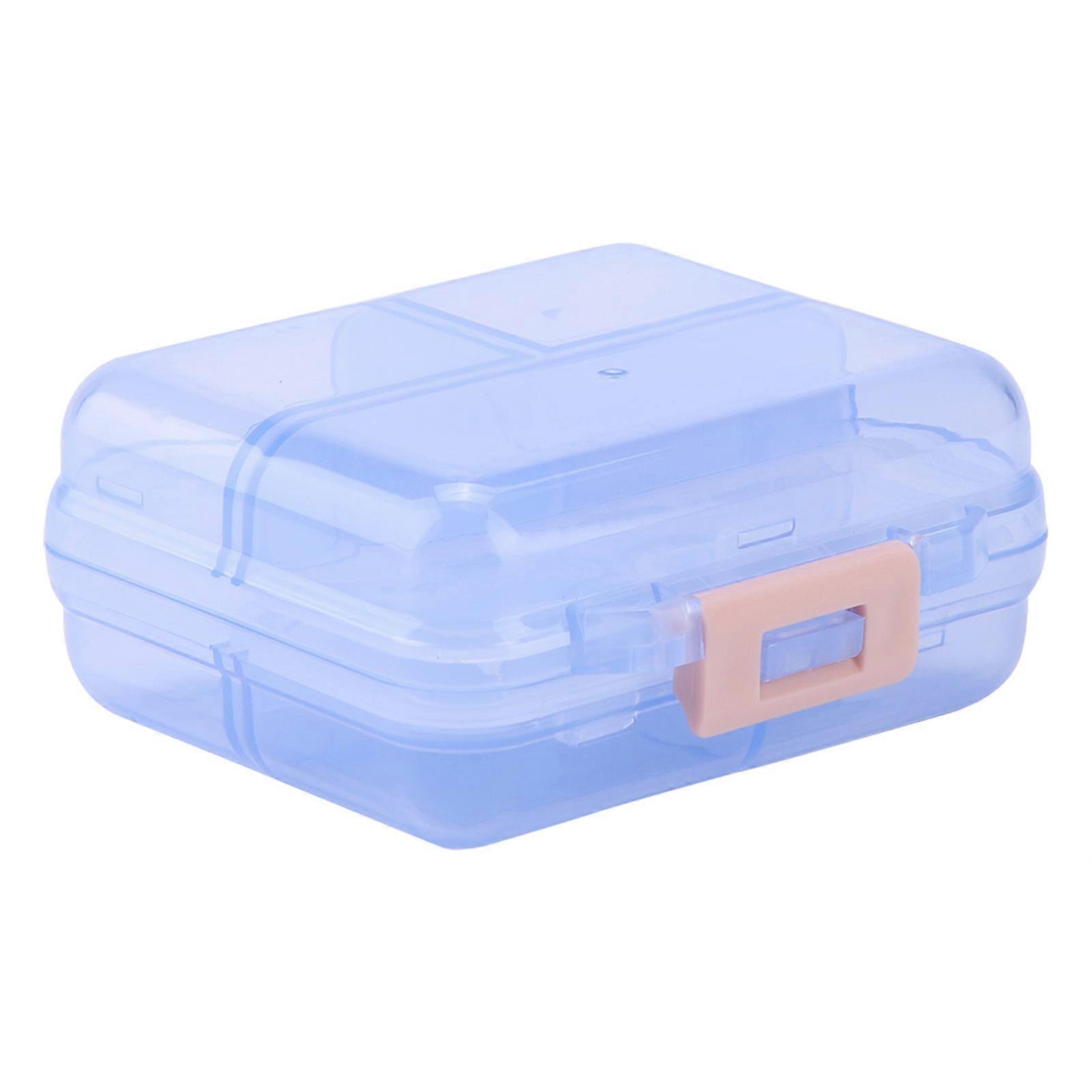 7 Grids Weekly Portable Medicine Tablet Pill Box Organizer Drug Case (Blue)
