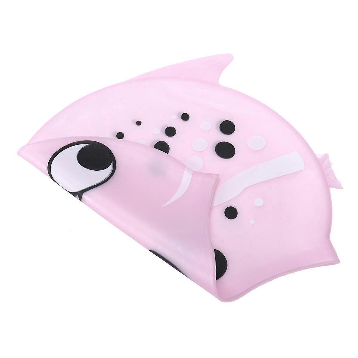 Cartoon Fish Design Swimming Cap For Boys And Girls In Pink Color Measuring 18.00X22.00X0.50Cm Providing Comfortable Fit 1Pcs
