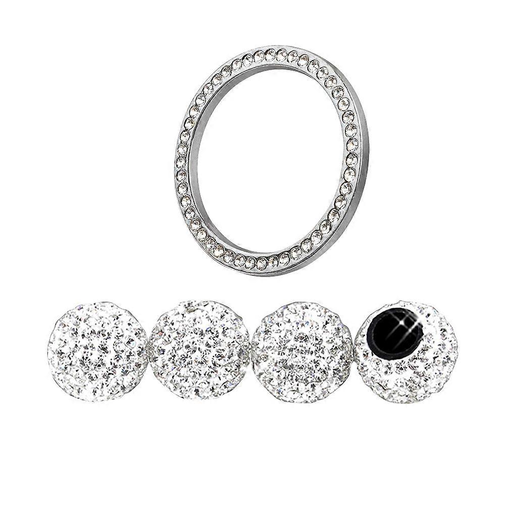 Rhinestone Tire Stem Caps 5Pcs Auto Accessory Car Owners Assorted Color Decorative Anti-Rust Feature