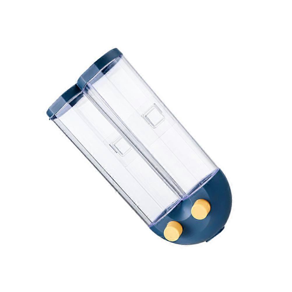 Mounted Grain Dispenser with Ushaped Double Grid Tank for Kitchen PP and PC 1pc
