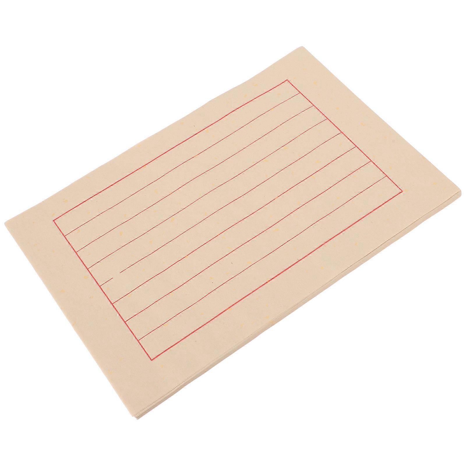 Chinese Calligraphy Writing Paper 50 Sheets Practice Paper For Beginners And Enthusiasts 29x19cm Beige Good Breathability