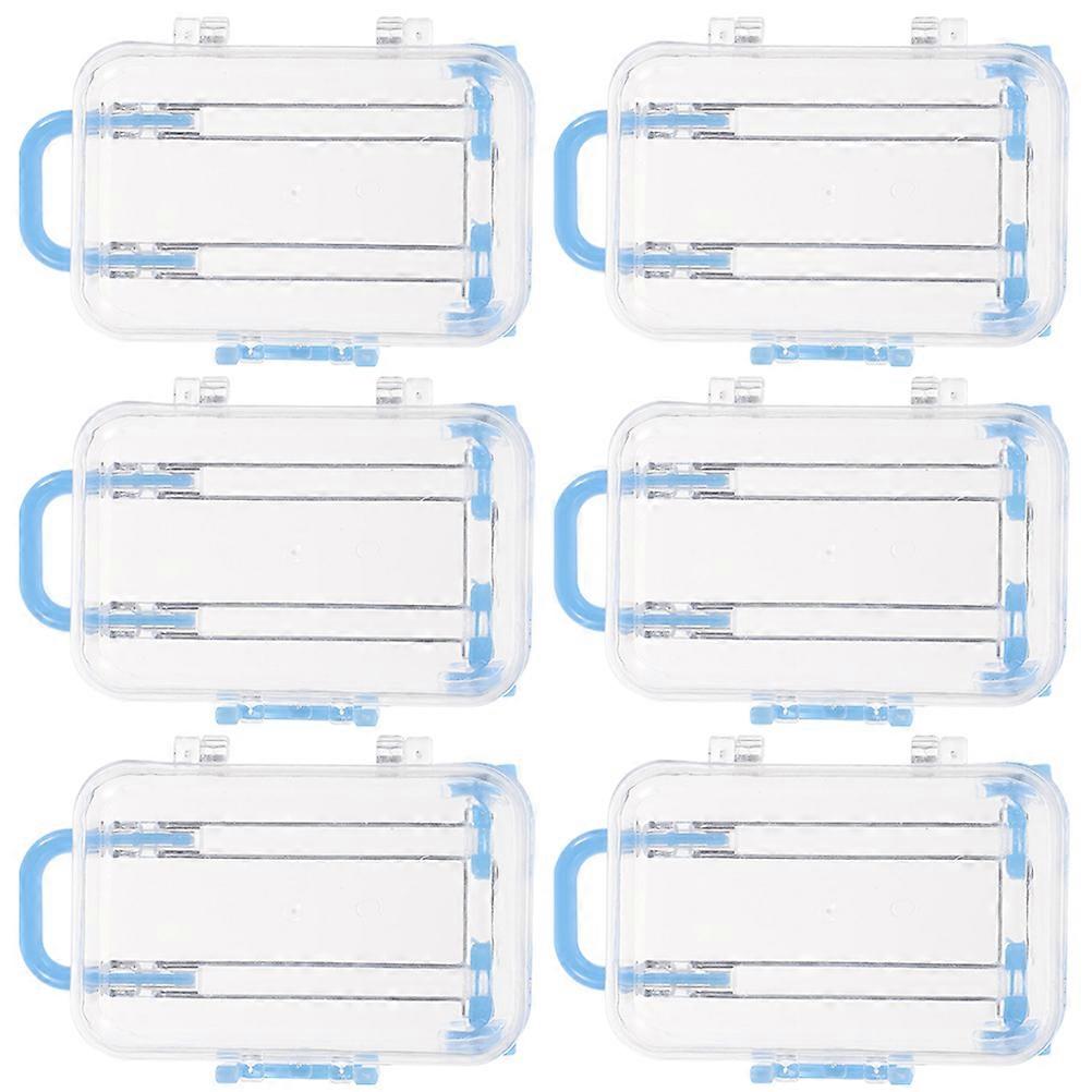 Blue Mini Suitcase Gift Box Set 6pcs Practical Candy Storage for Weddings and Parties