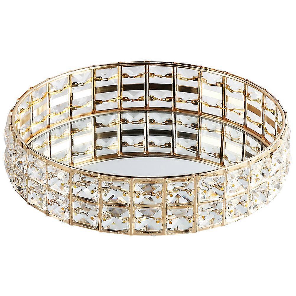 طبق تقديم زجاجي أنيق للأدوات المنزلية بقطر 25 سم لتقديم الطعام 1 مجموعة