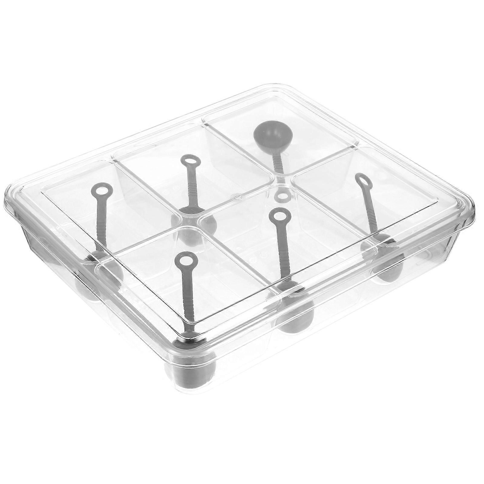 Multi Grid Condiment Holder For Pub Beverage Service At Barbecues And Catering Parties 1 Set Transparent