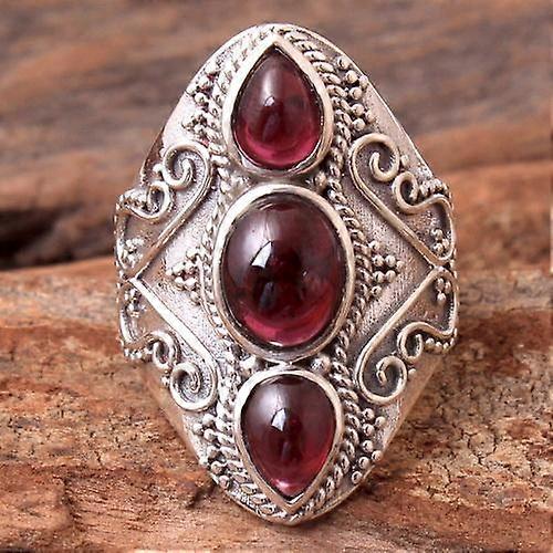 Women Ring, Gemstone Jewelry, Handmade Ring, Statement Jewelry, Garnet Ring