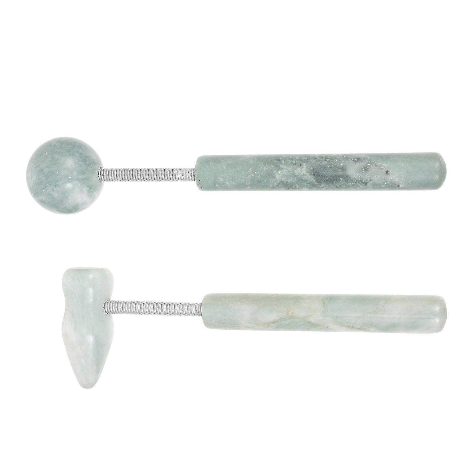 Handheld Muscle Relaxing Jade Massager Set Portable Body Massage Tool for Neck, Back & Legs Relief, Post Exercise Relaxation and Circulation