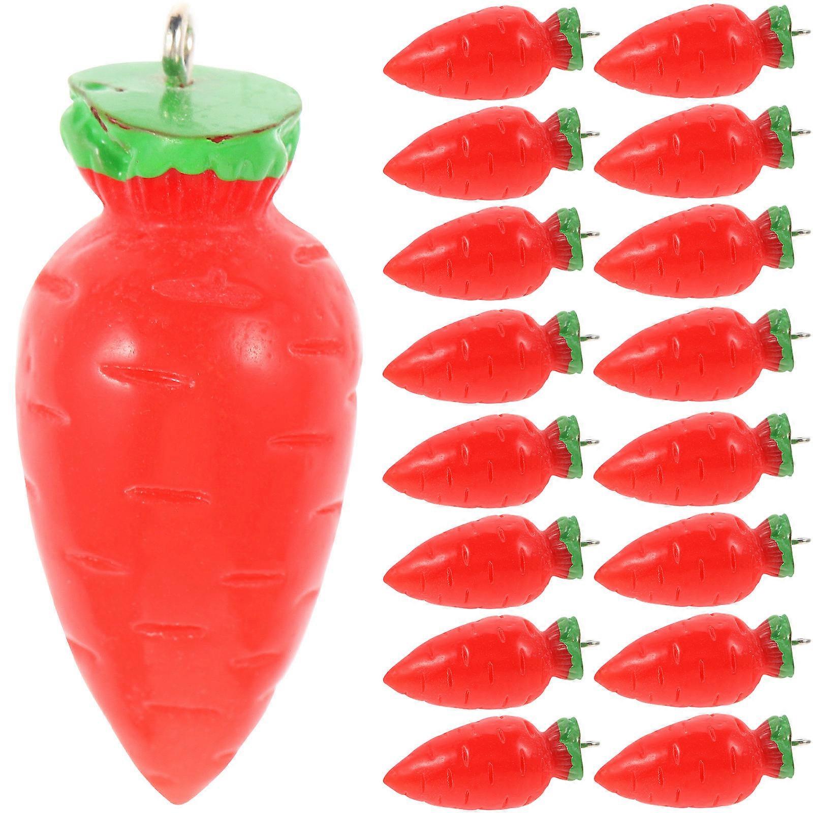 Carrot Charms Easter Carrots for Jewelry Making Projects 20Pcs Red