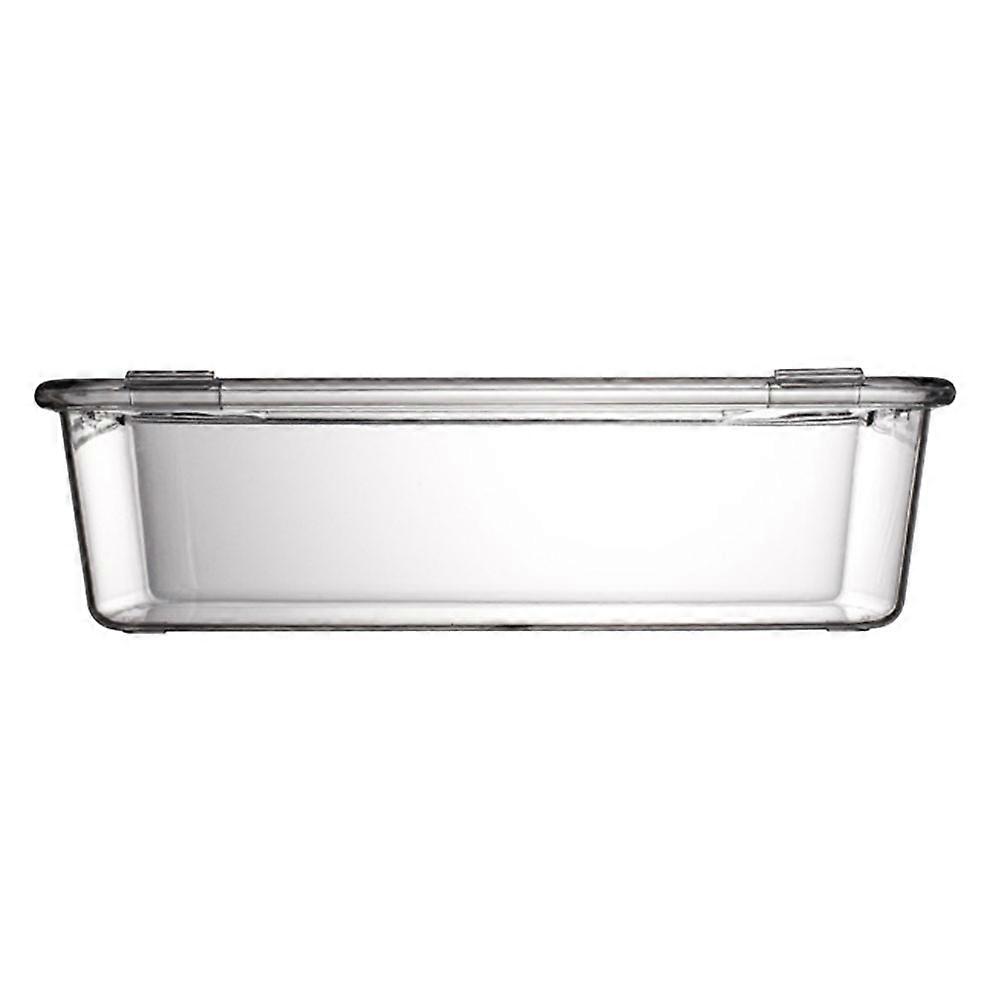 White PET Cosmetic Storage Box for Bedroom Bathroom Use with Lid and Open Design 12.5x8.5x5 Inches