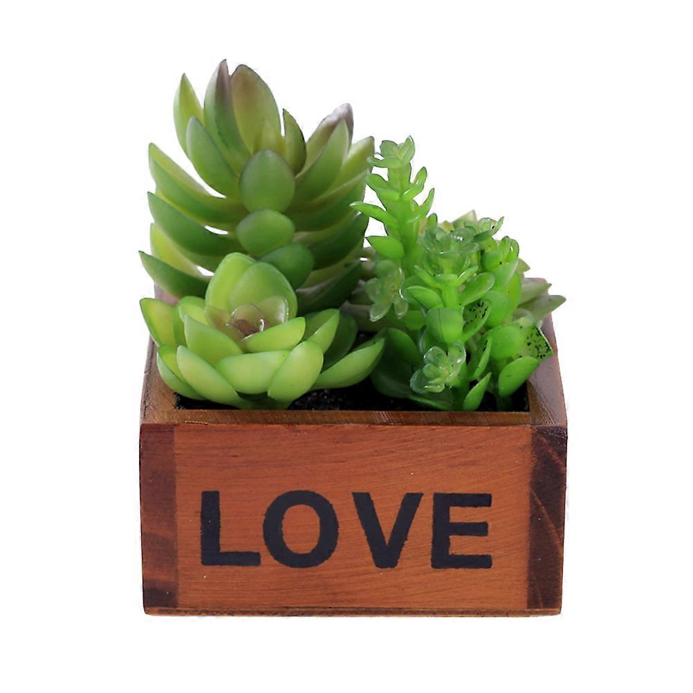 Artificial Succulent Potted Plants Bonsai Decor For Dining Room Table And Bookshelf With Green Color And Non-Fading Feature 1 Pcs