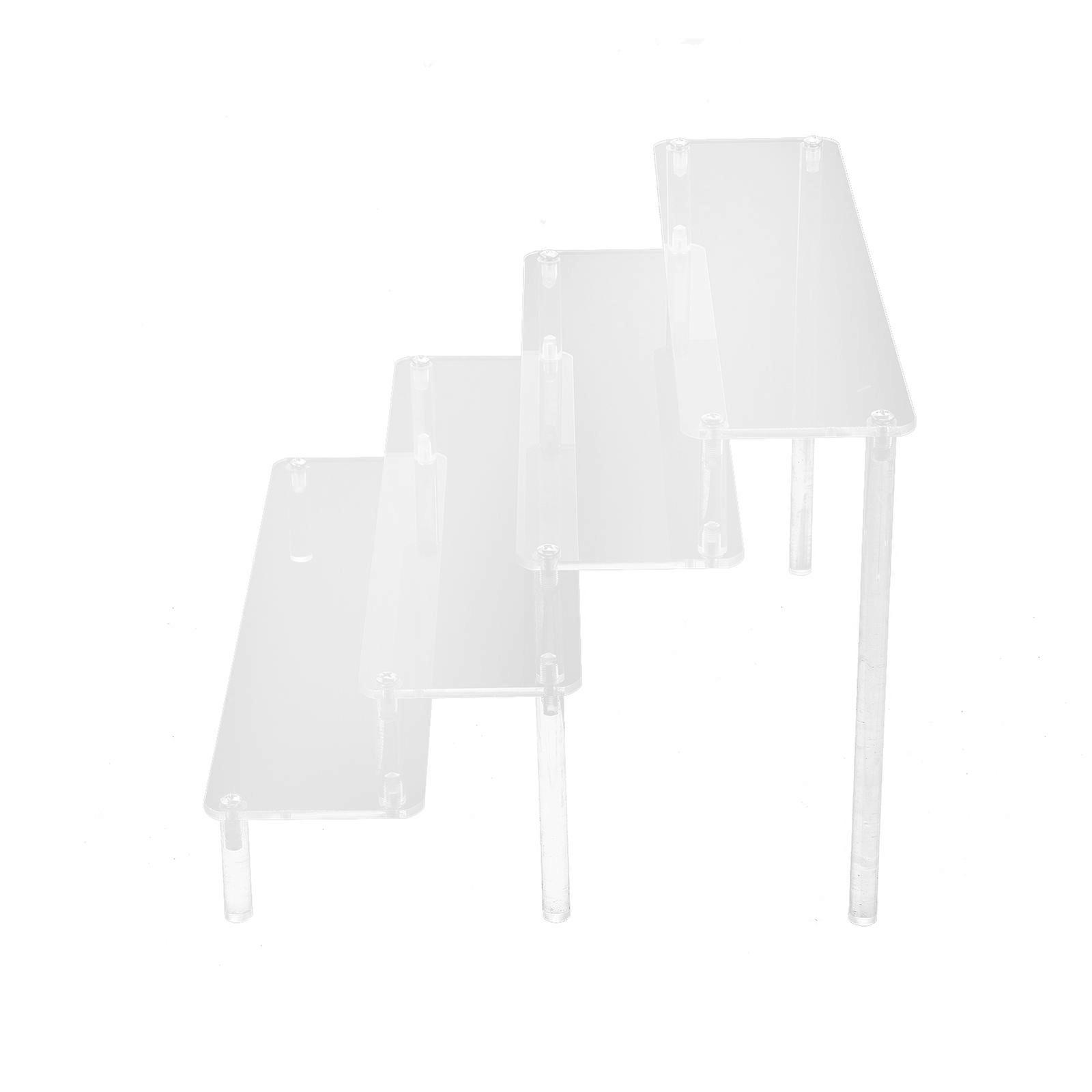 1pc Transparent Acrylic Trapezoid Stand for Desktop Storage and Display