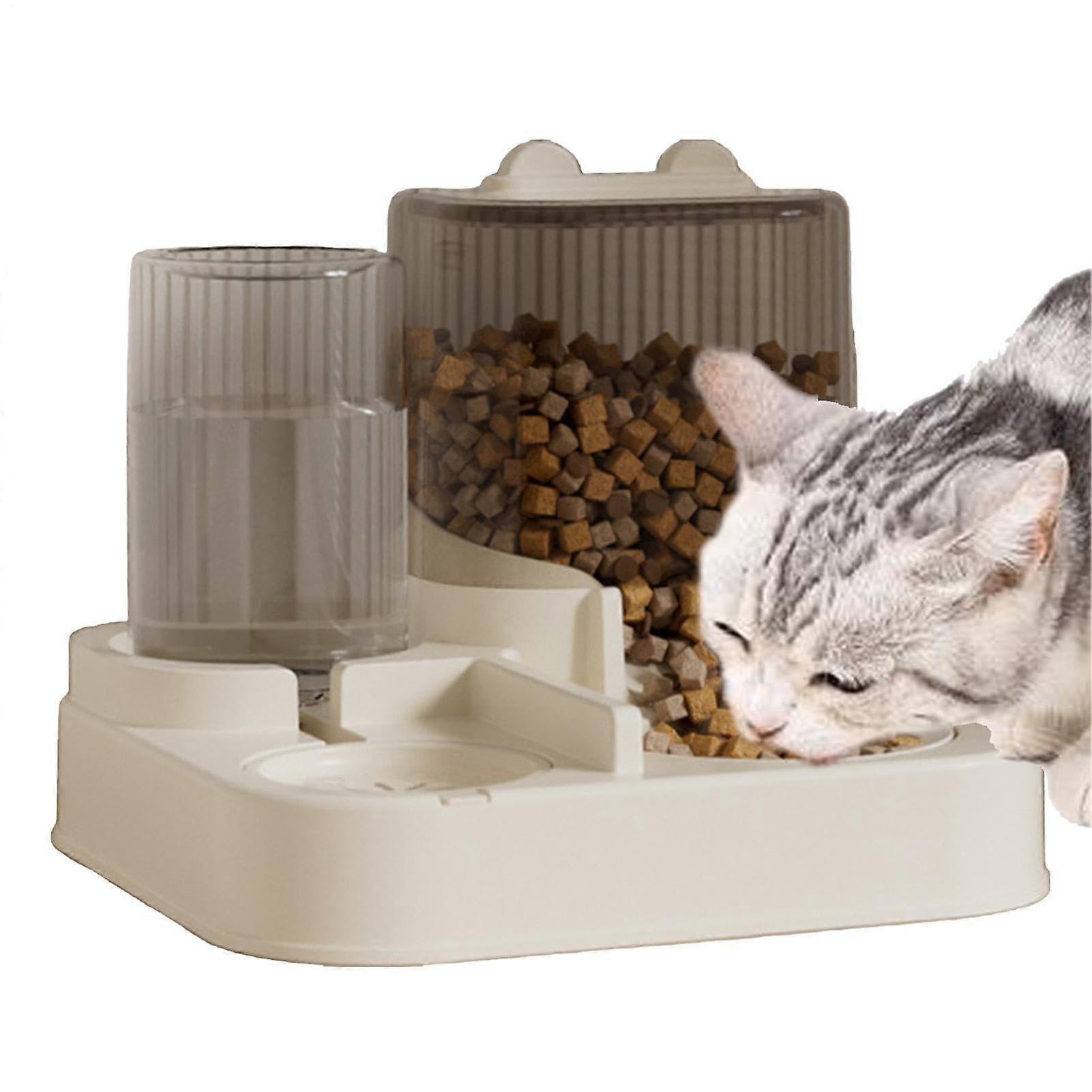 Automatic Dog Food Dispenser, 2in1 Puppy Feeder with Bowl, Large Capacity