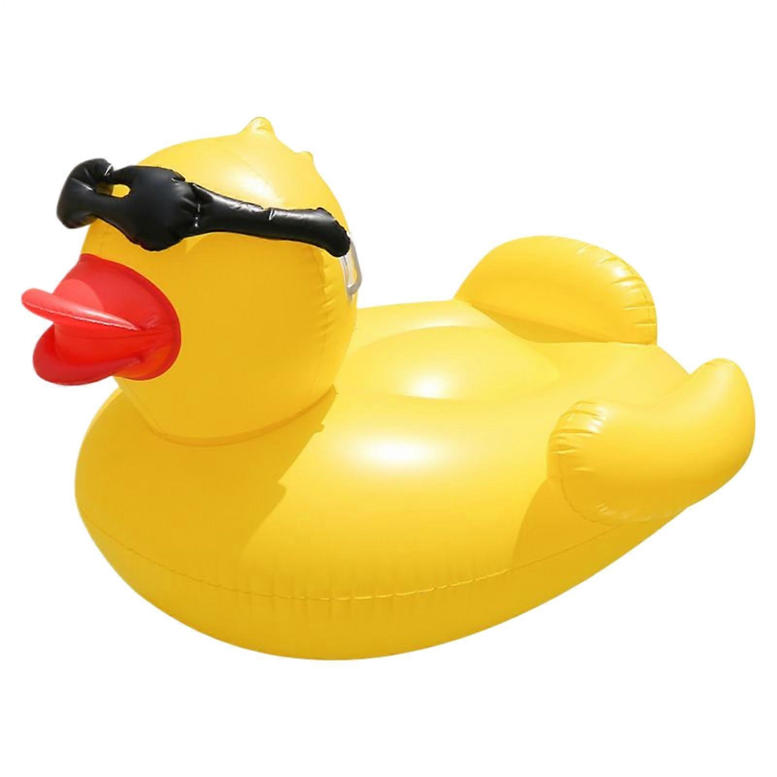 Duck Swimming Aid, Giant Inflatable Duck Pool Float for Adults Swimming Ring Water Island Water Toy for Summer Lake Garden Outdoor Parties