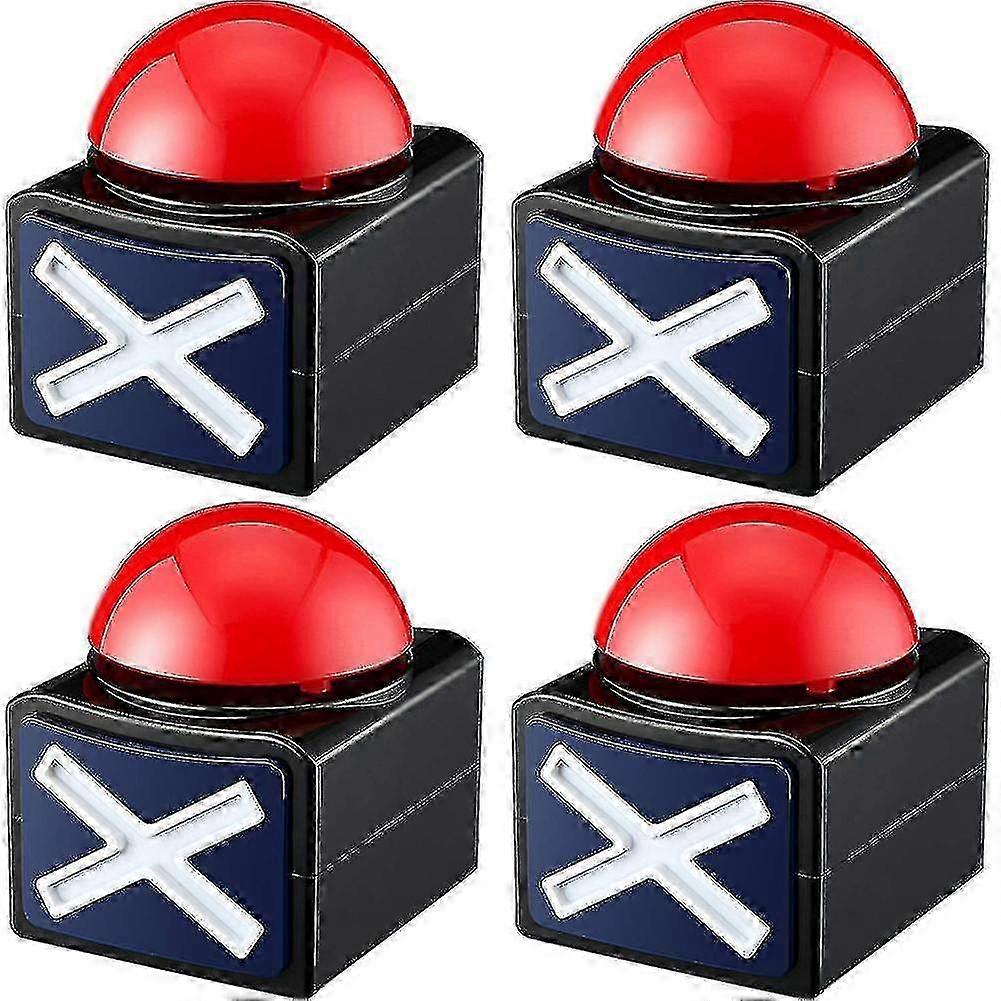 2025 4pcs Game Buzzer,game Buzzer Alarm Sound Play Button With Light Trivia Quiz Got Talent Buzzer Game