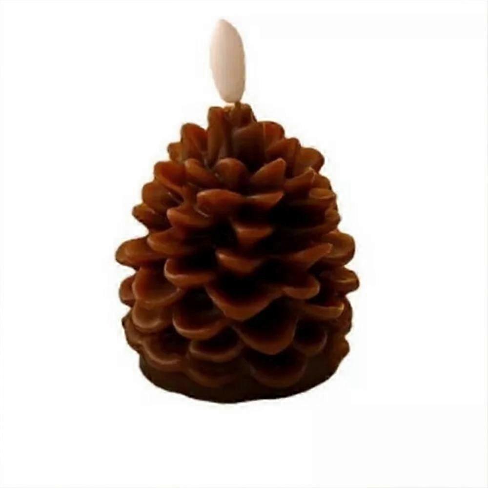 Flameless Pinecone Candles Battery Operated with 6 Hour Timer