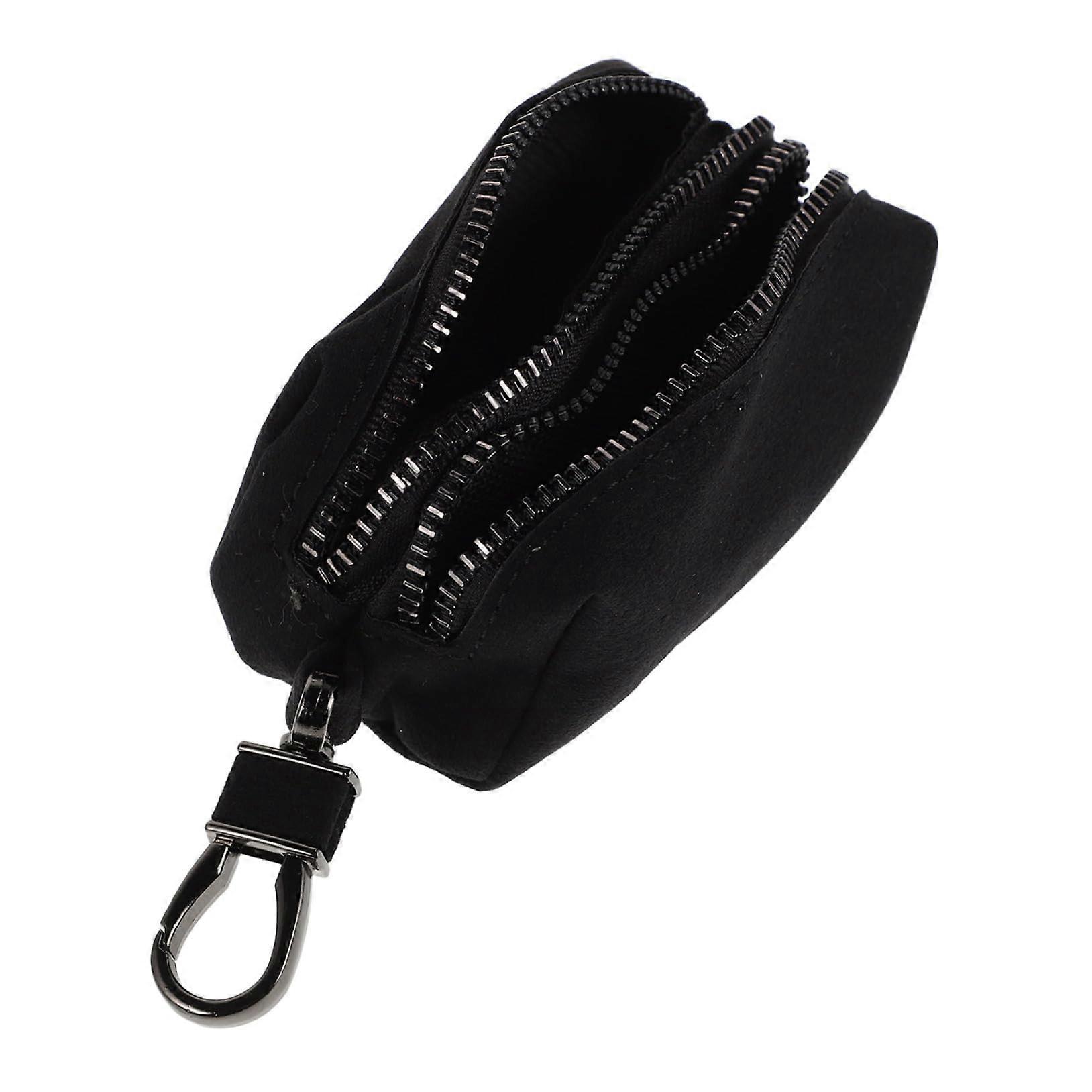 Car Key Organizer with Large Storage, Secure Zipper Design, Compact Soft PU Material for Men and Women for Keys and Coins
