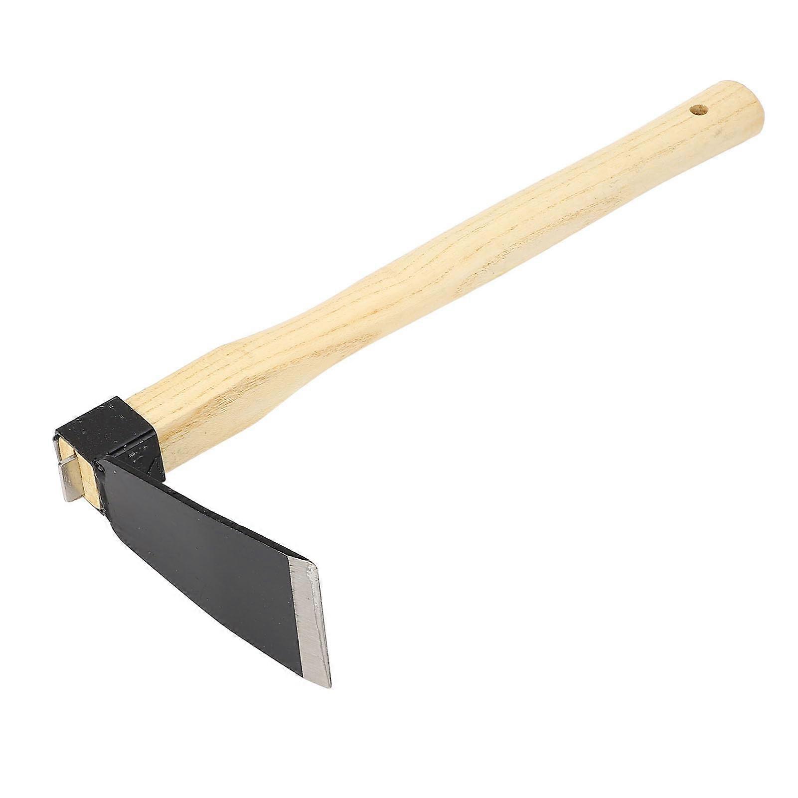 Garden Hoe with Wooden Handle, Small Digging Hoe for Weeding, Planting Shells