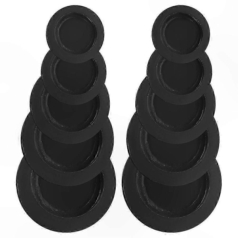 10-Pack Round Rubber Bank Plugs with Stopper Covers for Coin Saving Containers