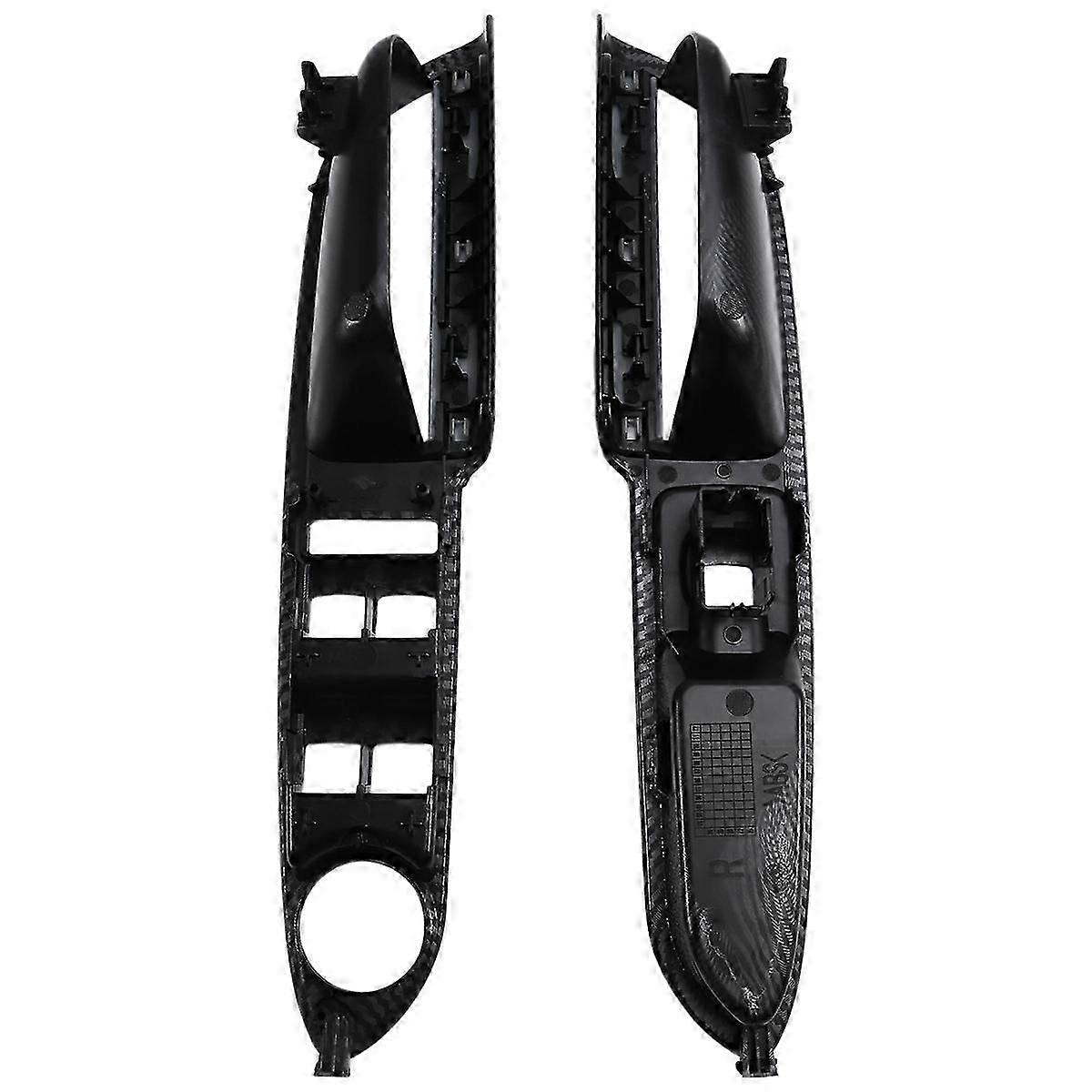 1Pair Front Door Window Switch Panel For Escape C-MAX 2013-2018 ABS Carbon Fibre Window Glass Lift T