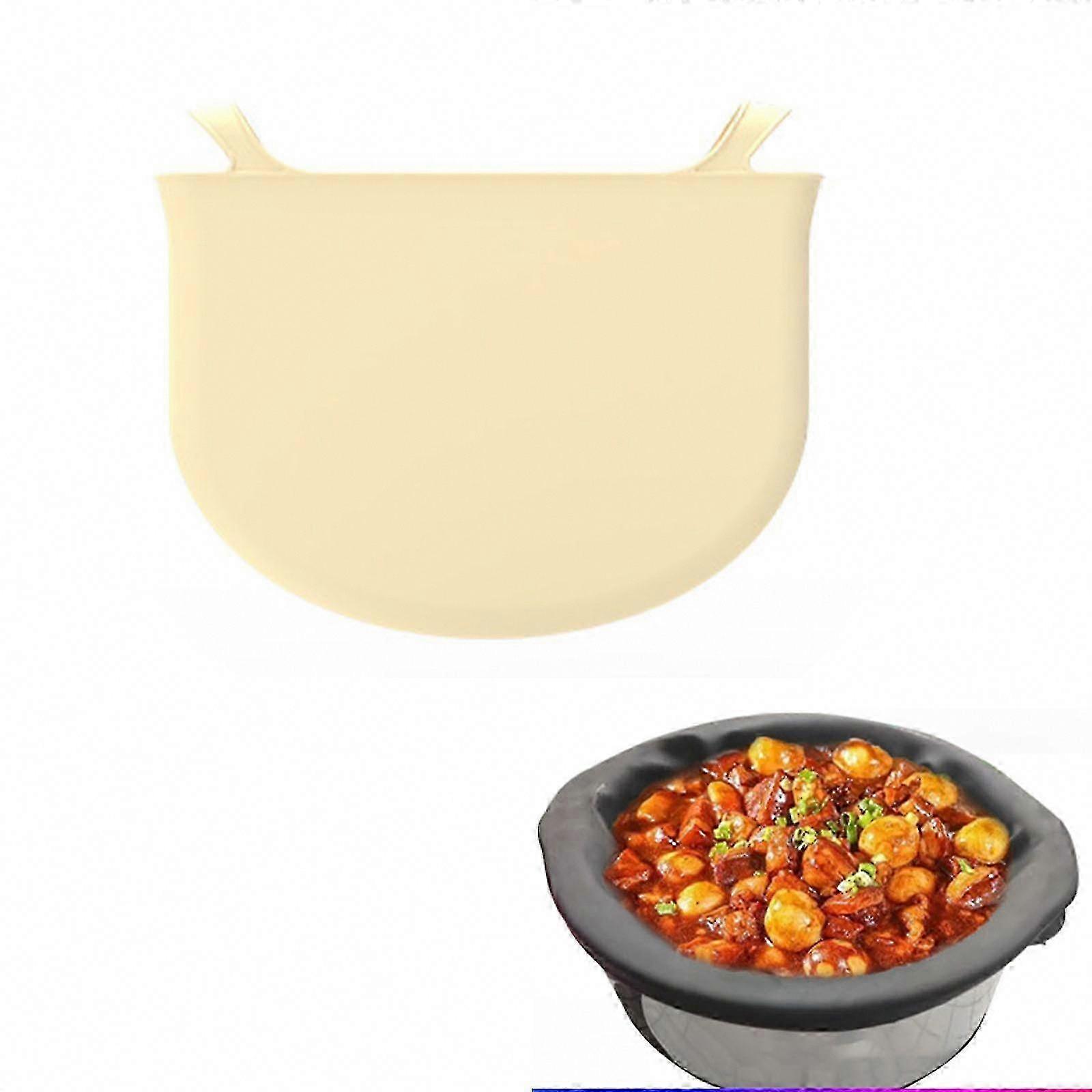 Silicone Slow Cooker Liner for 6-8 Quart Crockpot, BPA-Free Oval & Round Pot Insert Liners