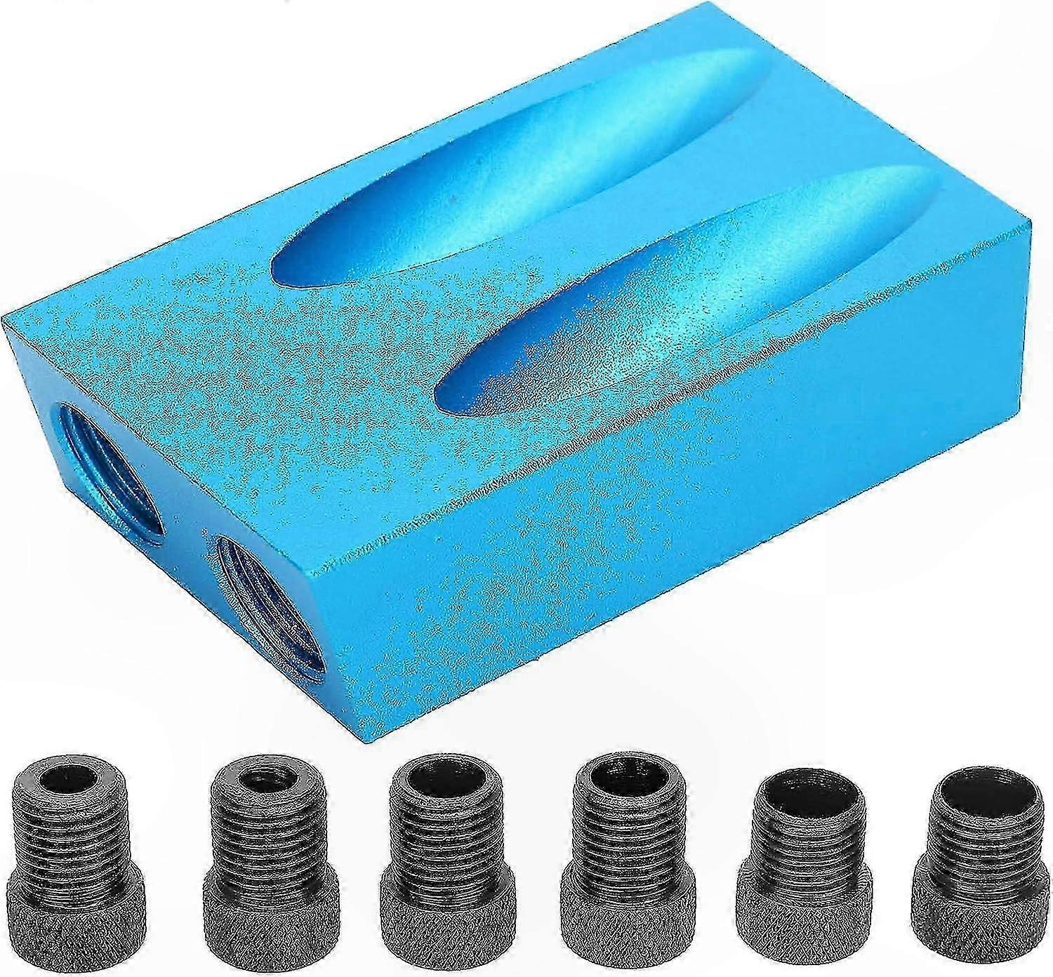 Woodworking Screw Hole Jig Set, 15-Piece Angled Drilling Guide Locator for Precision Craftsmanship